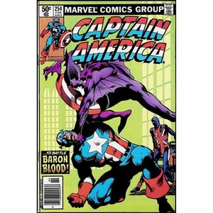Captain America #254 Newsstand 1st Union Jack Marvel comic book 1981